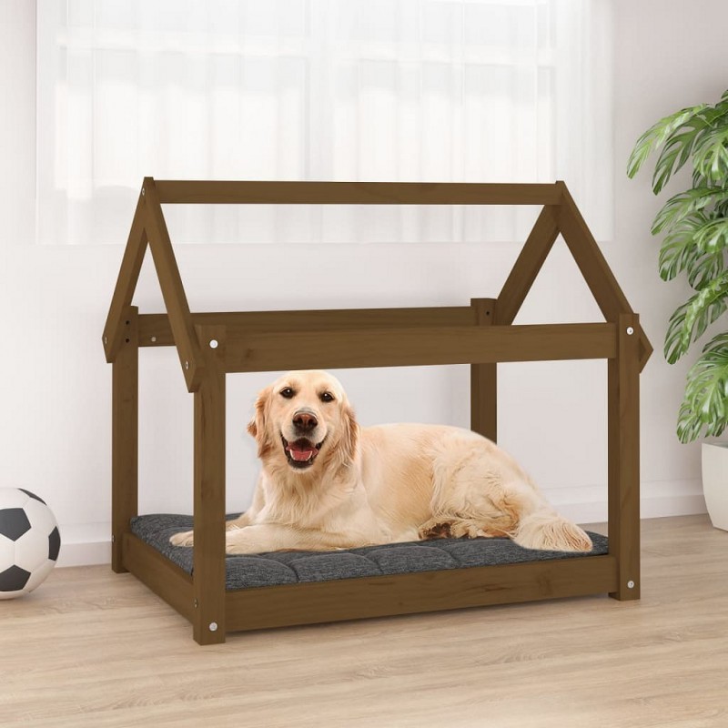 Acquista Cuccia per Cani Miele 81x60x70 cm in Legno Massello di Pino con riferimento GHV-822210 della ditta GARDENHOME