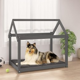 Acquista Cuccia per Cani Grigia 101x70x90 cm in Legno Massello di Pino con riferimento GHV-822214 della ditta GARDENHOME