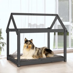Acquista Cuccia per Cani Grigia 101x70x90 cm in Legno Massello di Pino con riferimento GHV-822214 della ditta GARDENHOME
