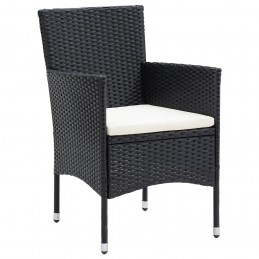 Acquista Sedie da Pranzo per Giardino 4 pz in Polyrattan Nero con riferimento GHV-310562 della ditta GARDENHOME