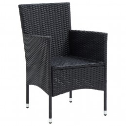 Acquista Sedie da Pranzo per Giardino 4 pz in Polyrattan Nero con riferimento GHV-310562 della ditta GARDENHOME