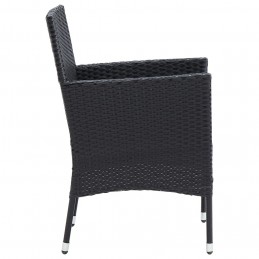 Acquista Sedie da Pranzo per Giardino 4 pz in Polyrattan Nero con riferimento GHV-310562 della ditta GARDENHOME