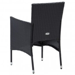 Acquista Sedie da Pranzo per Giardino 4 pz in Polyrattan Nero con riferimento GHV-310562 della ditta GARDENHOME