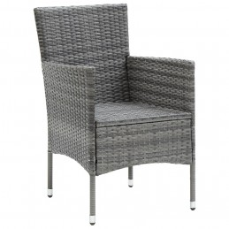 Acquista Sedie da Pranzo per Giardino 4 pz in Polyrattan Grigio con riferimento GHV-310563 della ditta GARDENHOME