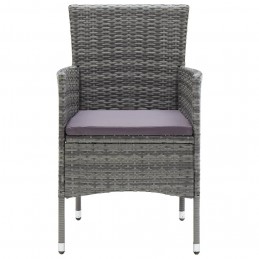 Acquista Sedie da Pranzo per Giardino 4 pz in Polyrattan Grigio con riferimento GHV-310563 della ditta GARDENHOME