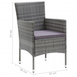 Acquista Sedie da Pranzo per Giardino 4 pz in Polyrattan Grigio con riferimento GHV-310563 della ditta GARDENHOME