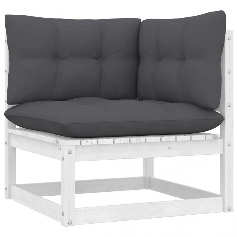 Acquista Divano Angolare Giardino con Cuscini Antracite Legno di Pino con riferimento GHV-805716 della ditta GARDENHOME