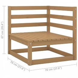 Acquista Divano Angolare da Giardino con Cuscini Crema Massello di Pino con riferimento GHV-805718 della ditta GARDENHOME