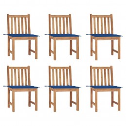 Acquista Sedie da Giardino 6 pz con Cuscini in Legno Massello di Teak con riferimento GHV-3073125 della ditta GARDENHOME