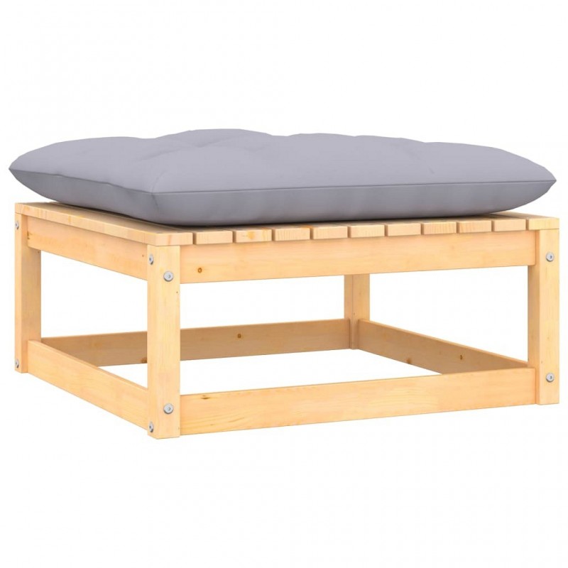 Acquista Poggiapiedi da Giardino con Cuscino in Legno Massello di Pino con riferimento GHV-805725 della ditta GARDENHOME