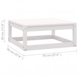 Acquista Sgabello da Giardino Bianco con Cuscino in Massello di Pino con riferimento GHV-805726 della ditta GARDENHOME