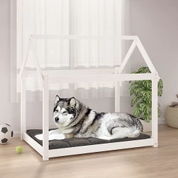 Acquista Cuccia per Cani Bianca 111x80x100 cm in Legno Massello di Pino con riferimento GHV-822218 della ditta GARDENHOME