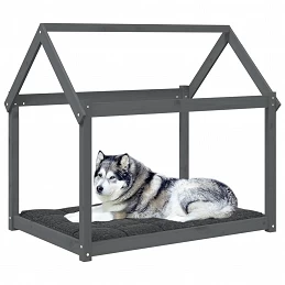 Acquista Cuccia per Cani Grigia 111x80x100 cm in Legno Massello di Pino con riferimento GHV-822219 della ditta GARDENHOME