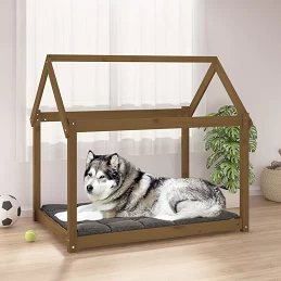 Acquista Cuccia per Cani Miele 111x80x100 cm in Legno Massello di Pino con riferimento GHV-822220 della ditta GARDENHOME