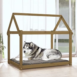 Acquista Cuccia per Cani Miele 111x80x100 cm in Legno Massello di Pino con riferimento GHV-822220 della ditta GARDENHOME