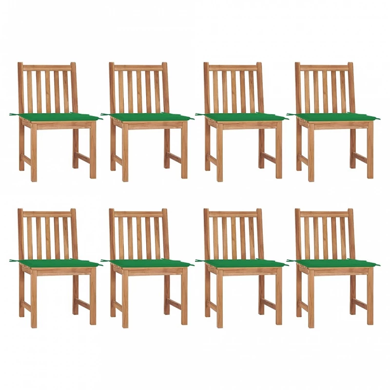 Acquista Sedie da Giardino con Cuscini 8 pz in Legno Massello di Teak con riferimento GHV-3073147 della ditta GARDENHOME