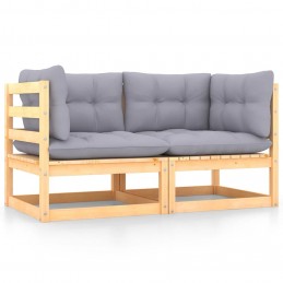 Acquista Divano da Giardino a 2 Posti con Cuscini Legno Massello di Pino con riferimento GHV-805730 della ditta GARDENHOME