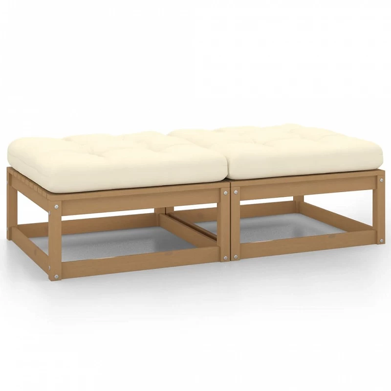 Acquista Poggiapiedi da Giardino e Cuscini 2 pz Marrone Miele Legno Pino con riferimento GHV-805743 della ditta GARDENHOME