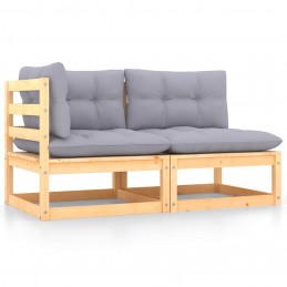Acquista Set Divani da Giardino 2 pz con Cuscini Legno Massello di Pino con riferimento GHV-805745 della ditta GARDENHOME