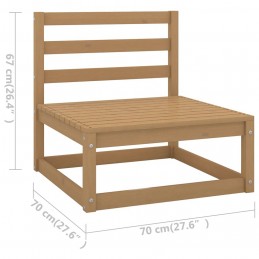 Acquista Set Divani da Giardino 2 pz Cuscini Marrone Miele Pino Massello con riferimento GHV-805748 della ditta GARDENHOME