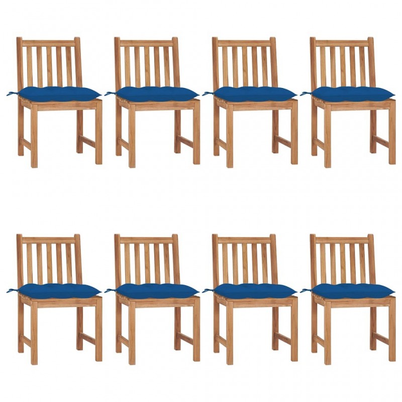 Acquista Sedie da Giardino con Cuscini 8 pz in Legno Massello di Teak con riferimento GHV-3073167 della ditta GARDENHOME