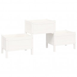 Acquista Fioriera Bianca 178,5x44x75 cm in Legno Massello di Pino con riferimento GHV-822248 della ditta GARDENHOME