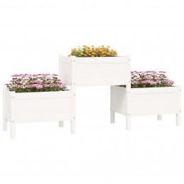 Acquista Fioriera Bianca 178,5x44x75 cm in Legno Massello di Pino con riferimento GHV-822248 della ditta GARDENHOME