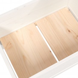 Acquista Fioriera Bianca 178,5x44x75 cm in Legno Massello di Pino con riferimento GHV-822248 della ditta GARDENHOME