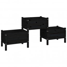 Acquista Fioriera Nera 178,5x44x75 cm in Legno Massello di Pino con riferimento GHV-822251 della ditta GARDENHOME