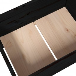 Acquista Fioriera Nera 178,5x44x75 cm in Legno Massello di Pino con riferimento GHV-822251 della ditta GARDENHOME