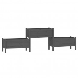 Acquista Fioriera Grigia 245,5x44x75 cm in Legno Massello di Pino con riferimento GHV-822254 della ditta GARDENHOME