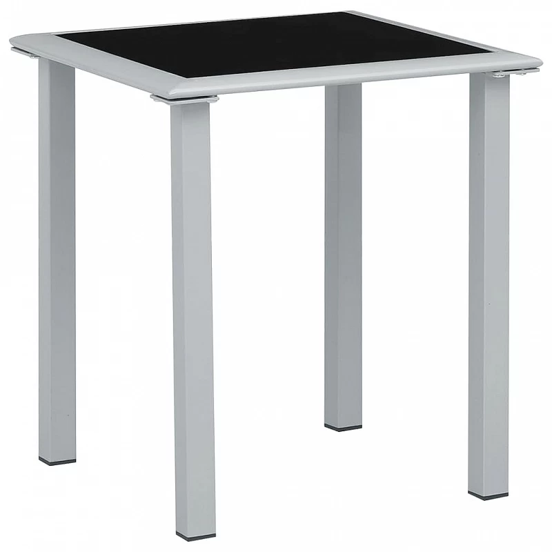 Acquista Tavolo da Giardino Nero e Argento 41x41x45 cm in Acciaio e Vetro con riferimento GHV-310541 della ditta GARDENHOME