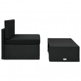 Acquista Set Divani da Giardino 2 pz in Polyrattan Nero con riferimento GHV-49502 della ditta GARDENHOME