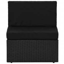 Acquista Set Divani da Giardino 2 pz in Polyrattan Nero con riferimento GHV-49502 della ditta GARDENHOME