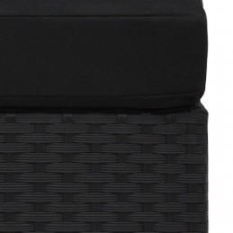 Acquista Divano Modulare a 2 Posti in Polyrattan Nero con riferimento GHV-49503 della ditta GARDENHOME