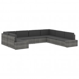 Acquista Divano Modulare a 2 Posti in Polyrattan Nero con riferimento GHV-49503 della ditta GARDENHOME