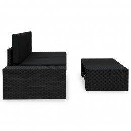 Acquista Set Divani da Giardino 3 pz in Polyrattan Nero con riferimento GHV-49507 della ditta GARDENHOME