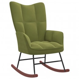 Acquista Sedia a Dondolo Verde Chiaro in Velluto con riferimento GHV-328142 della ditta GARDENHOME