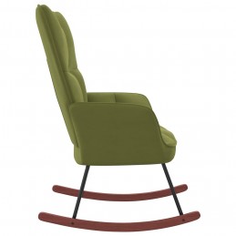 Acquista Sedia a Dondolo Verde Chiaro in Velluto con riferimento GHV-328142 della ditta GARDENHOME