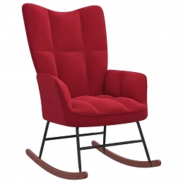 Acquista Sedia a Dondolo Rosso Vino in Velluto con riferimento GHV-328144 della ditta GARDENHOME