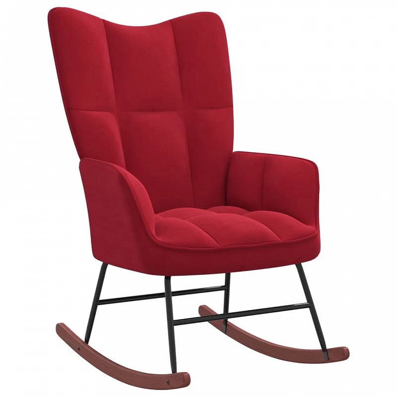 Acquista Sedia a Dondolo Rosso Vino in Velluto con riferimento GHV-328144 della ditta GARDENHOME