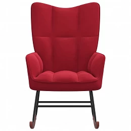 Acquista Sedia a Dondolo Rosso Vino in Velluto con riferimento GHV-328144 della ditta GARDENHOME