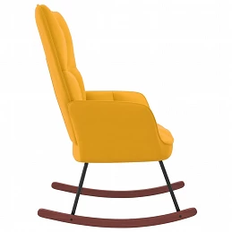 Acquista Sedia a Dondolo Giallo Senape in Velluto con riferimento GHV-328146 della ditta GARDENHOME