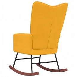 Acquista Sedia a Dondolo Giallo Senape in Velluto con riferimento GHV-328146 della ditta GARDENHOME