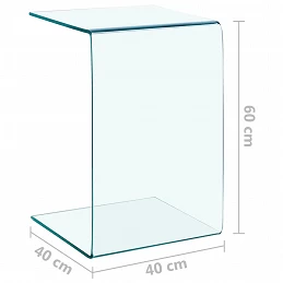 Acquista Tavolino di Servizio 40x40x60 cm in Vetro Temperato con riferimento GHV-332930 della ditta GARDENHOME