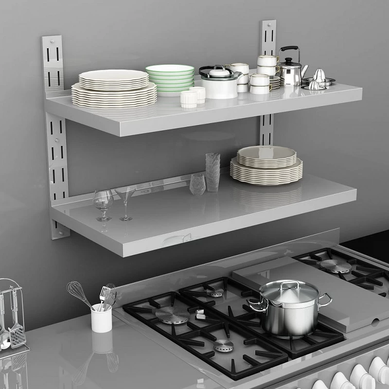 Acquista Mensola a Sospensione a 2 Livelli in Acciaio Inox 100x30 cm con riferimento GHV-51047 della ditta GARDENHOME