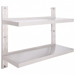 Acquista Mensola a Sospensione a 2 Livelli in Acciaio Inox 100x30 cm con riferimento GHV-51047 della ditta GARDENHOME