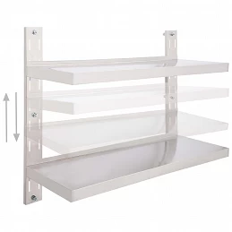 Acquista Mensola a Sospensione a 2 Livelli in Acciaio Inox 100x30 cm con riferimento GHV-51047 della ditta GARDENHOME
