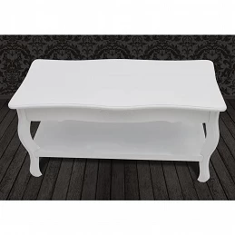 Acquista Tavolino da Caffè con 2 Ripiani in MDF Bianco con riferimento GHV-60629 della ditta GARDENHOME