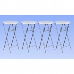 Acquista Tavoli da Bar Set 4 pz con Ripiano in MDF Bianco con riferimento GHV-60650 della ditta GARDENHOME